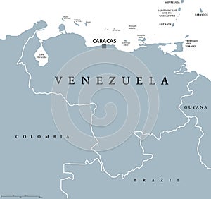 Venezuela political map photo