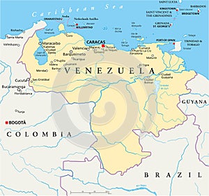 Venezuela Political Map photo