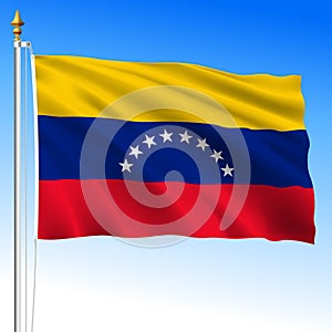 Venezuela, Republica Bolivariana national waving flag photo