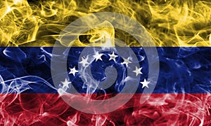 Venezuela smoke flag with a black background