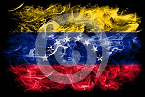 Venezuela smoke flag on a black background