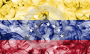 Venezuela smoke flag isolated on a white background.