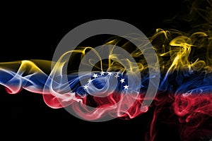 Venezuela smoke flag photo