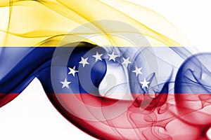 Venezuela smoke flag on a white background