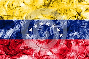 Venezuela smoke flag on a white background