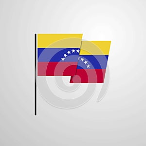 Venezuela waving Flag design vector background