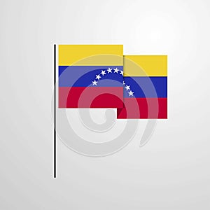 Venezuela waving Flag design vector background