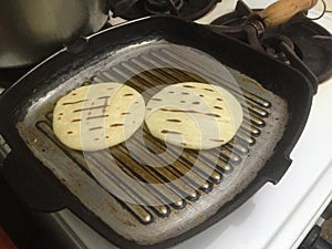 Venezuelan Arepas ready to be served photo