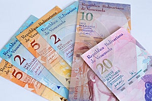 Venezuelan currency / bolivares / crisis concept photo
