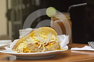 Venezuelan typical food, arepa,