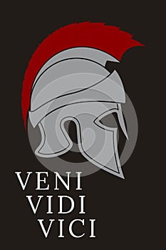 Veni Vidi Vici. Latin Quote Poster. Translation: I came, I saw, I conquered