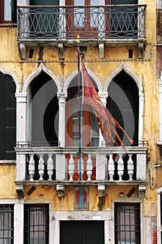 Venice: 14th Century Palace with the city's flag