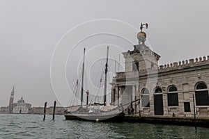 Anchored ship in front of Trabaccolo Il Nuovo Trionfo