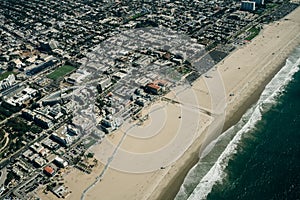 Venice beach Los Angeles California LA Summer Blue Aerial