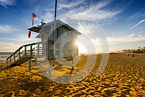 Venice beach at sunset in Los Angeles