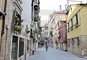 Venice beautiful ancient Italian city old street ancient architecture background