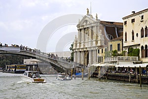 Venice bridge of barefoot monks Church of San Simeon Piccolo Scalzi bridge Cannaregio district