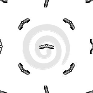 Venice bridge pattern seamless black