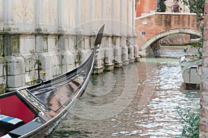 Venice canal and gondola
