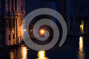 Venice canal at night