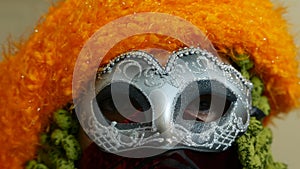 Venice carnival mask close up