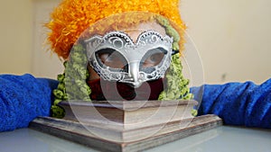 Venice carnival mask close up