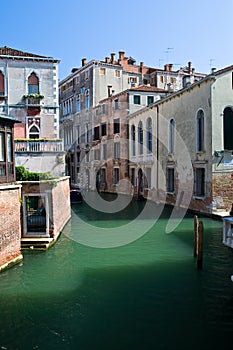 Venice channel in the summer