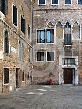 Venice Corte Seconda del Milion medieval courtyard photo