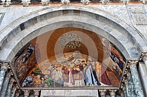 Venice, detail of a byzantine mosaic