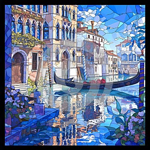 Venice Dreamscape - Stained Glass Artwork photo