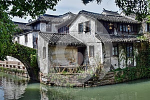 Venice of the East - Zhouzhuang water town in Jiangsu province in China.