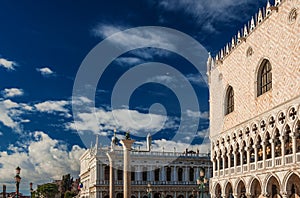 Saint Mark Square landmarks in Venice