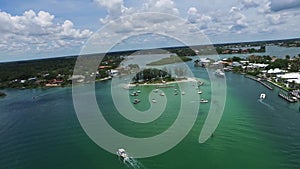 Venice, Florida, Aerial Flying, Snake Island, Venice Inlet