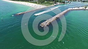 Venice, Florida, Gulf of Mexico, Venice Inlet, Aerial Flying