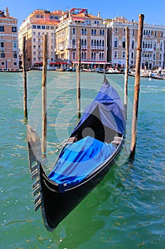 Venice, gondola in the foreground