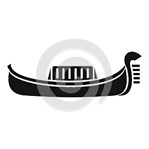 Venice gondola icon, simple style