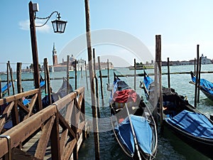 Venice gondola sea blue boat