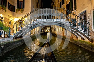 Venice Gondola tour at night