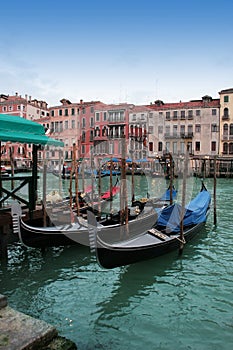 Venice: gondola waiting for a romantic ride