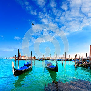 Venice. Gondolas. Canale della Giudecca. San Giorgio Maggiore. photo