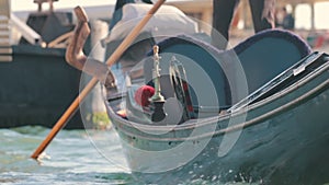 Venice with gondolas and gondolier