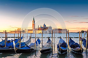 Venice gondolas on San Marco