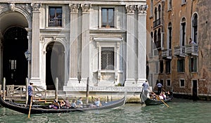 Venice, gondole in Canal Grande
