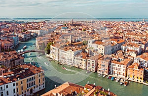 Venice Grand canal from above, Italy