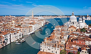 Venice Grand canal from above, Italy