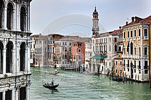Venice Grand Canal Close Palaces