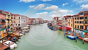 Venice Grand Canal and gondola