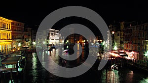 Venice Grand Canale at night lights