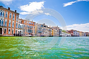 Venice. Grand Canal and old historical colorful medieval buildings. Italy destination