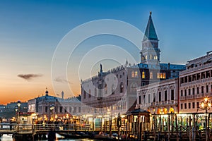 Venice, Grand canal and The Saint Marks Square